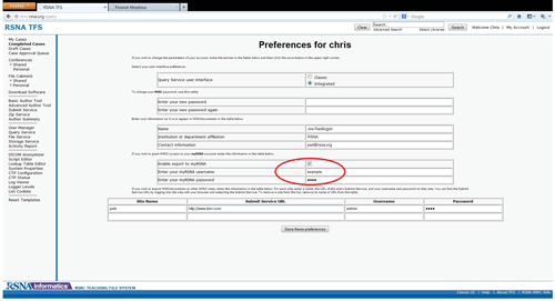 Preferences myRSNA - TFS Export - THUMBNAIL