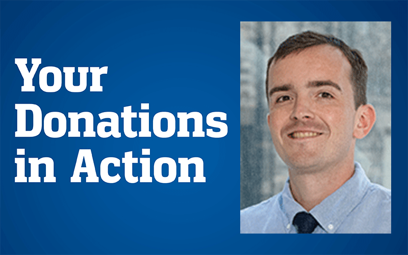 Your Donations in Action feature card for John Zech, MD, MA
